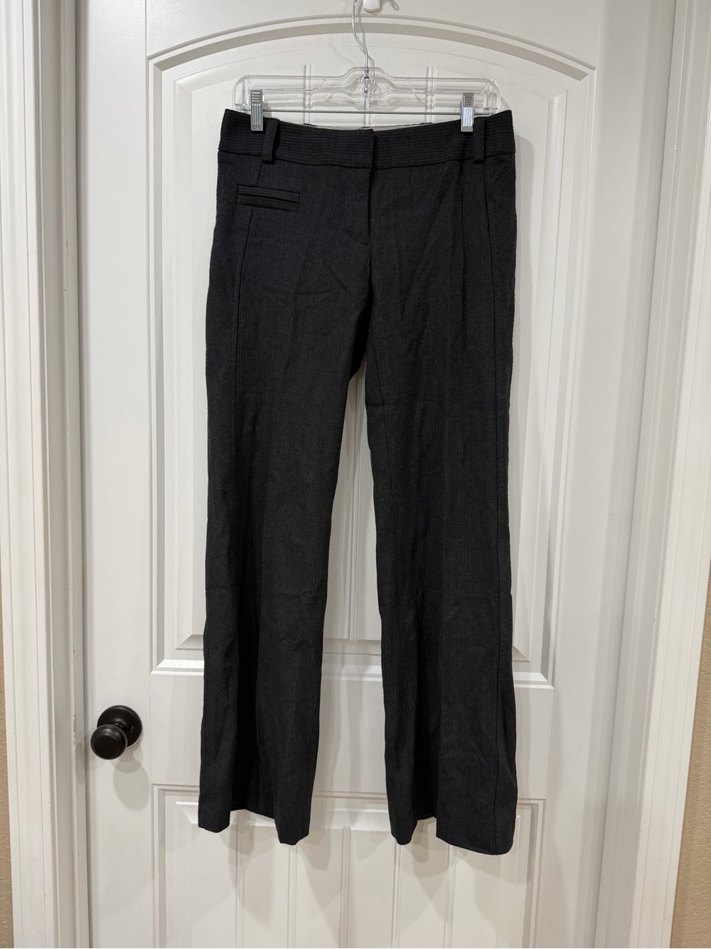 NWOT Diane Von Furstenberg Charcoal Gray Wool Tailored Straight-Leg Trousers